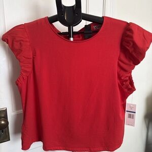 Nanette Lepore Flutter Sleeve XL Hot Coral